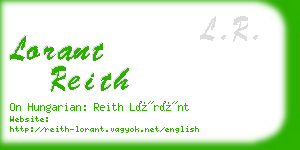 lorant reith business card